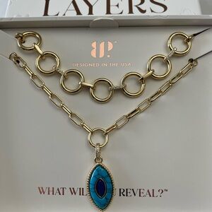 You are “Bedorable” • Bomb Party Luxe Layers 2026 Necklace Evil Eye Turquoise